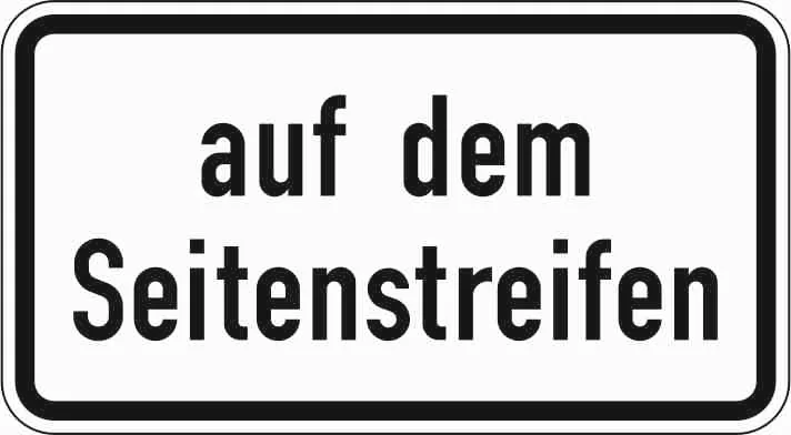 1053-34 - Seitenstreifen Verkehrsschild