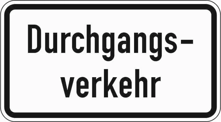 1053-36 - Durchgangsverkehr Verkehrsschild