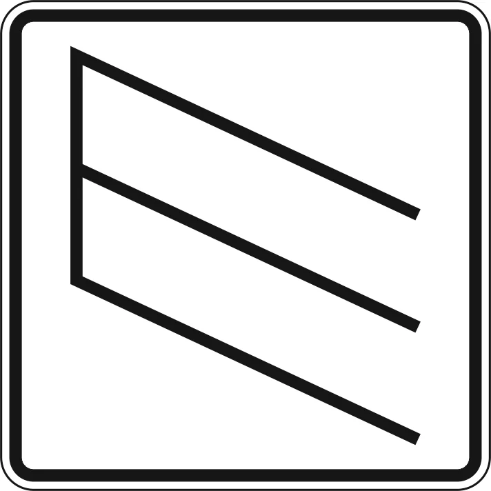 1053-39 - Schrägparken als Sinnbild Verkehrsschild