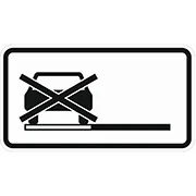 1060-34 - Zusatzzeichen „Haltverbot auch auf dem Seitenstreifen – links“ Verkehrsschild