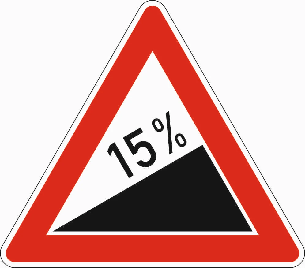 110-15 - Steigung 15% Verkehrsschild