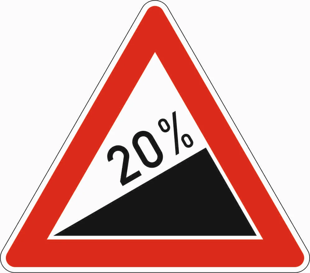 110-20 - Steigung 20% Verkehrsschild