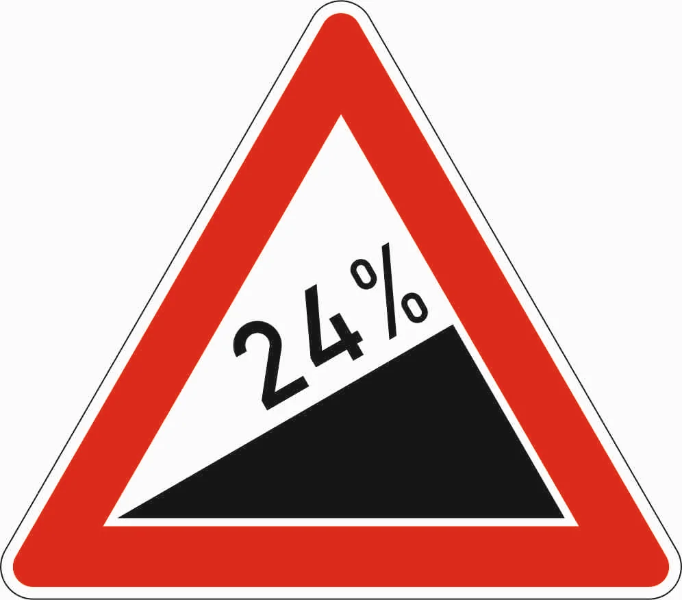 110-24 - Steigung 24% Verkehrsschild