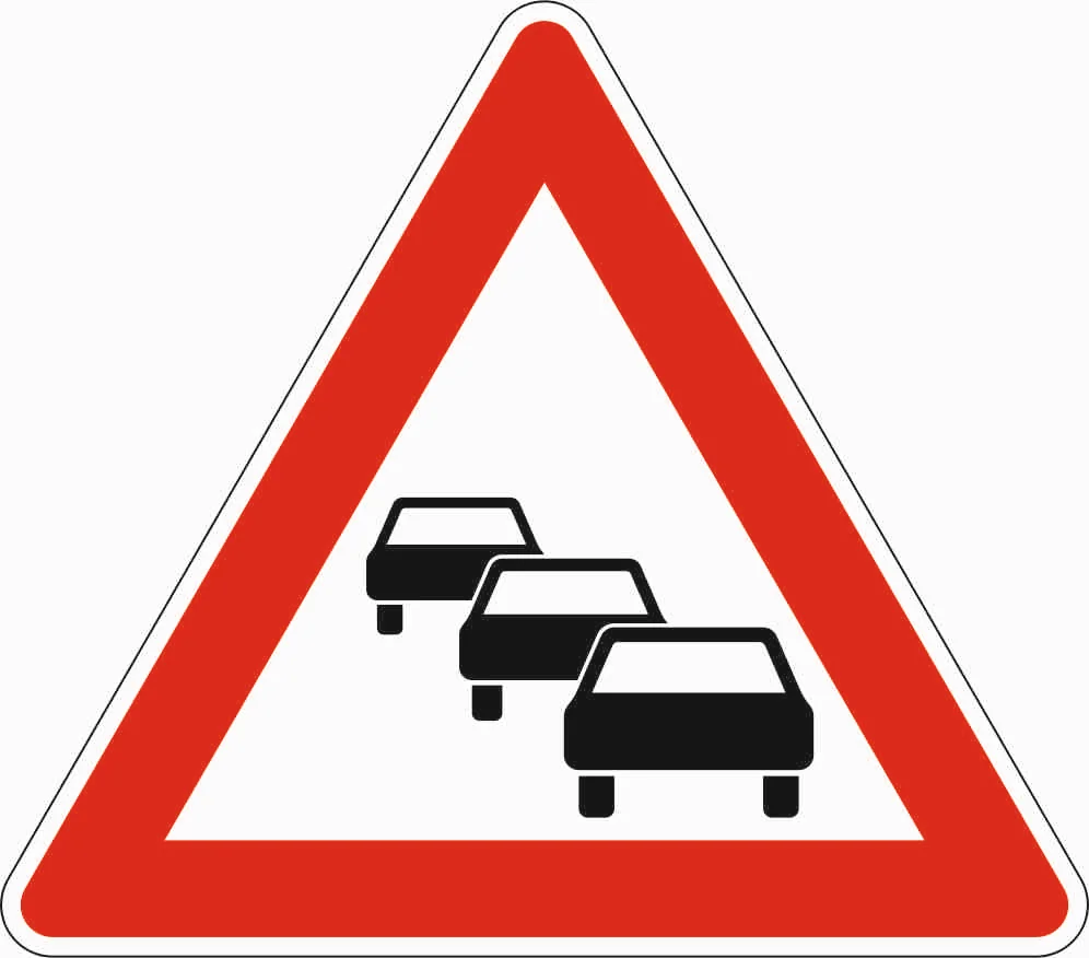 124 - Stau Verkehrsschild