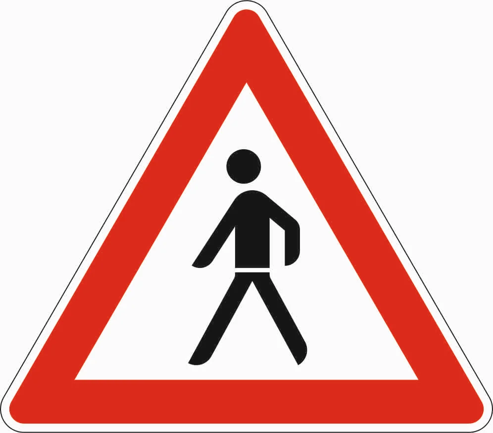 133-10 - Fußgänger – Aufstellung rechts Verkehrsschild