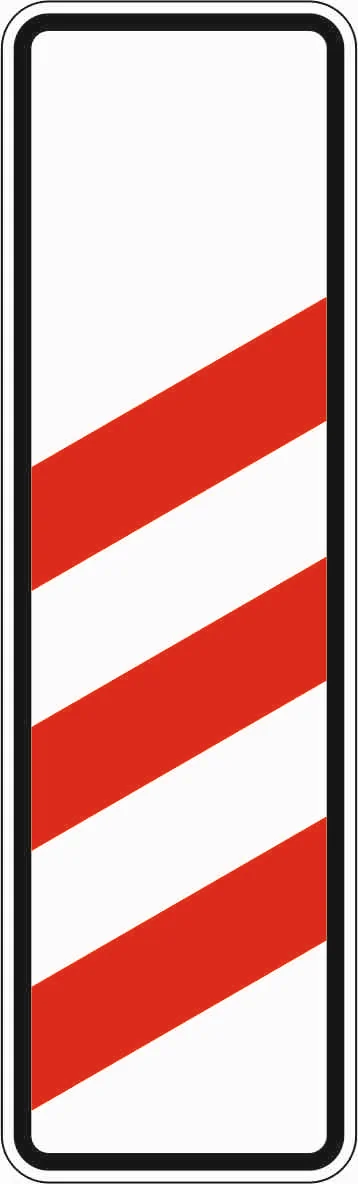 157-10 - Dreilanee-Abstandstafel – rechts aufgestellt Verkehrsschild