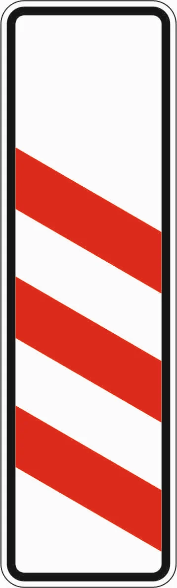 157-20 - Dreilanee-Abstandstafel - Links aufgestellt Verkehrsschild