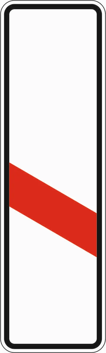 162-20 - Einbahnstraßen-Entfernungsbaken - Links aufgestellt Verkehrsschild