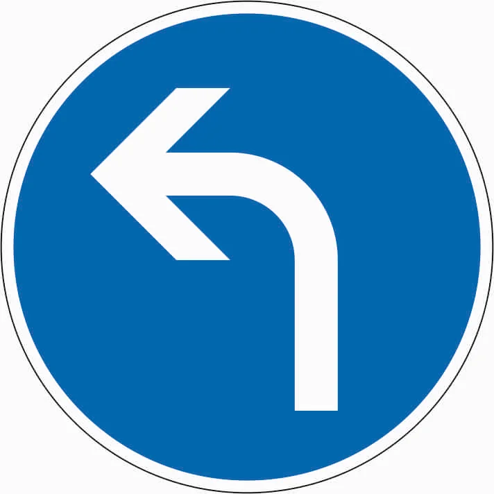 209-10 - Vorgeschriebene Fahrtrichtung - Links Verkehrsschild