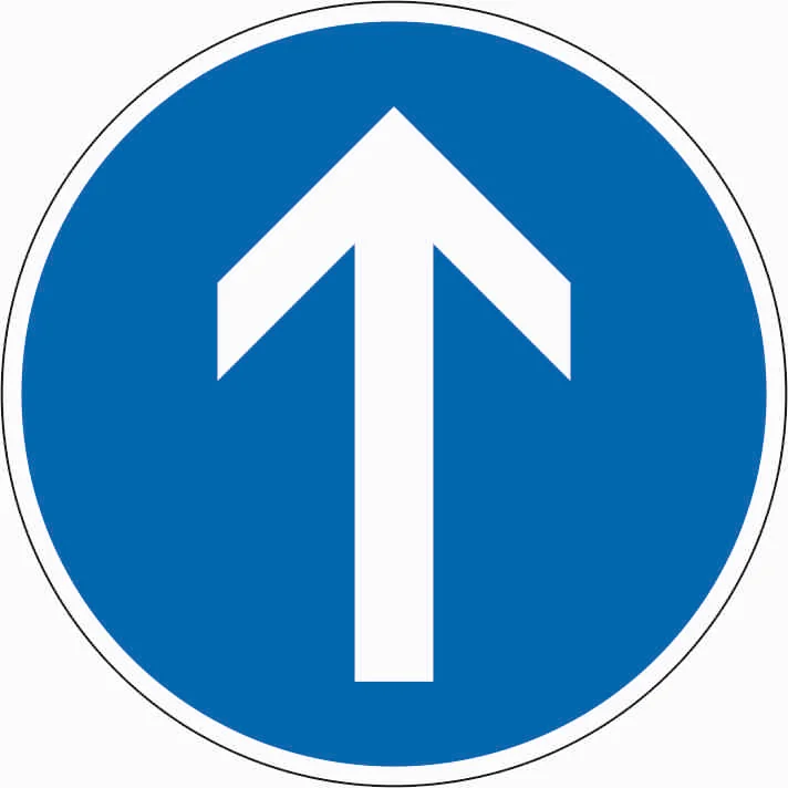 209-30 - Vorgeschriebene Fahrtrichtung – geradeaus Verkehrsschild