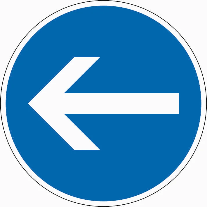 211-10 - Vorgeschriebene Fahrtrichtung - nur links Verkehrsschild