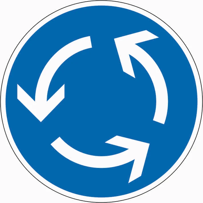 215 - Kreisverkehr Verkehrsschild