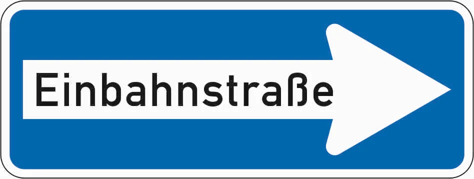 220-20 - Einbahnstraße – rechtsweisend Verkehrsschild