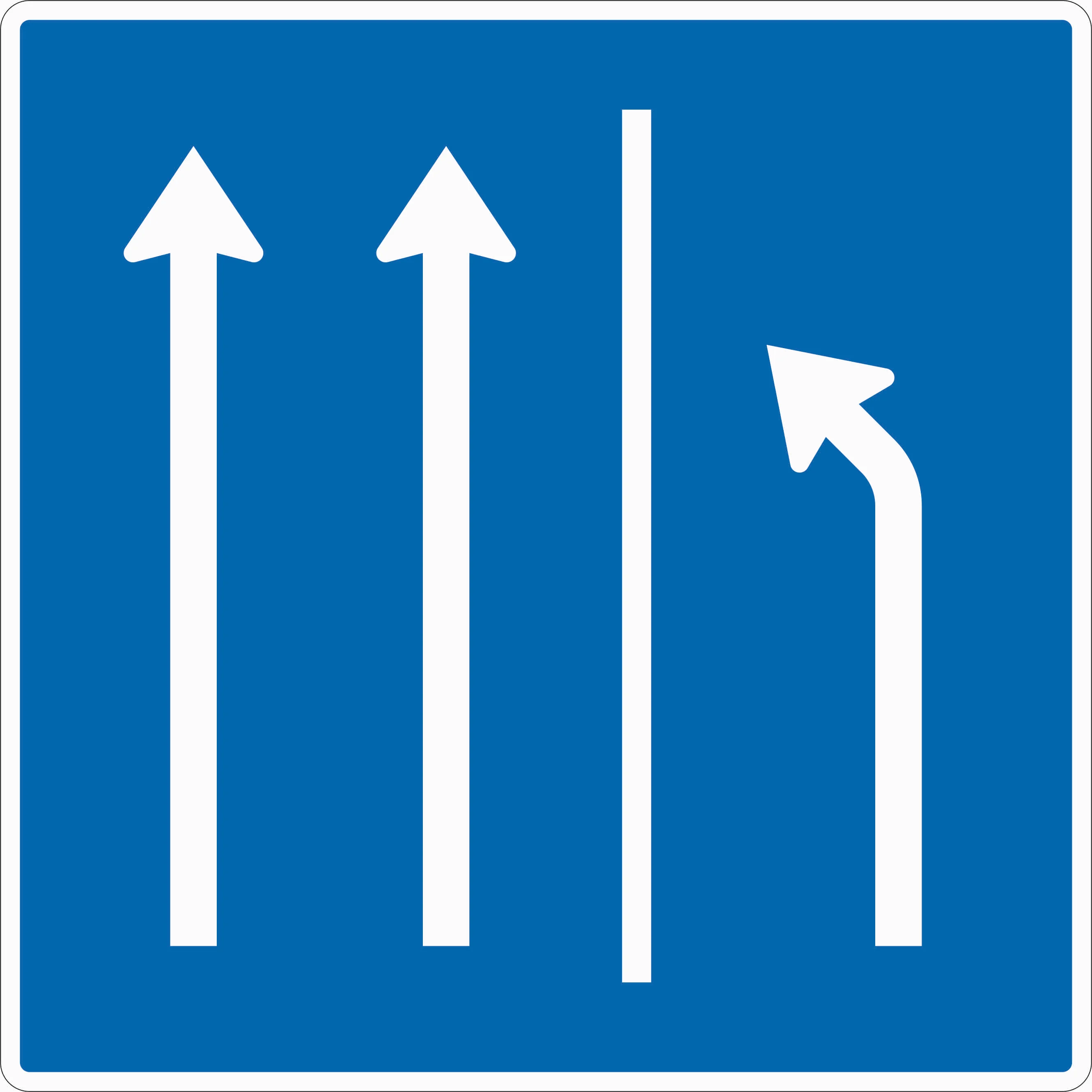223.3-50 - Seitenstreifen räumen - 2 Fahrstreifen + Seitenstreifen Verkehrsschild