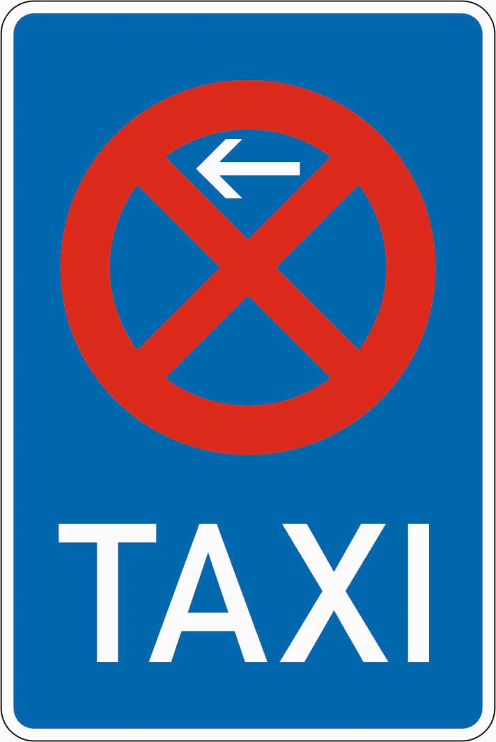 229-10 - Taxistand - Anfang - rechts aufgestellt Verkehrsschild