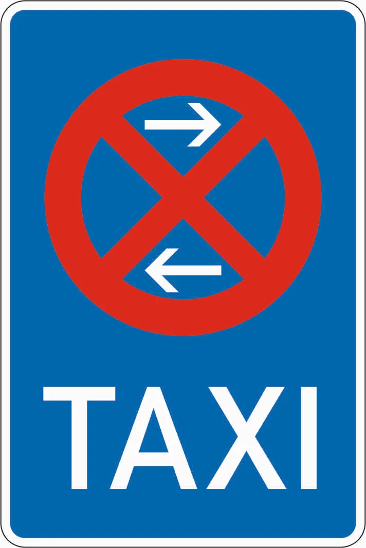 229-31 - Taxistand - Mitte - Aufstellung links Verkehrsschild