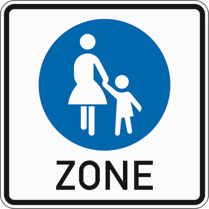 242.1 - Beginn einer Fußgängerzone Verkehrsschild