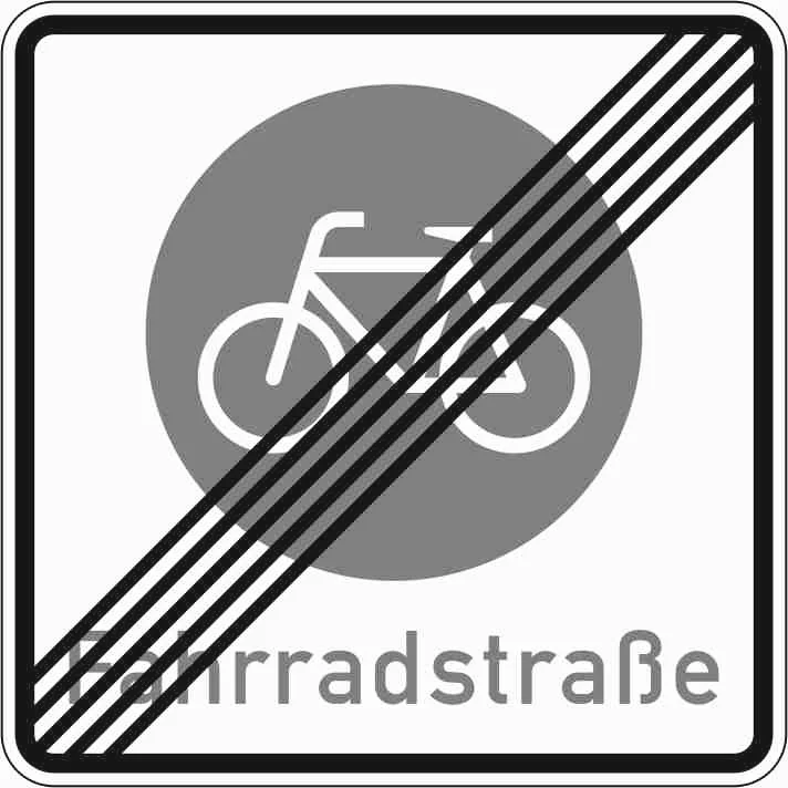 244.2 - Fin de calle de bicicletas road sign