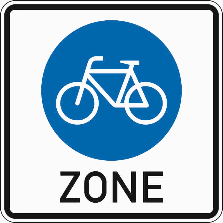 244.3 - Beginn einer Fahrradzone Verkehrsschild