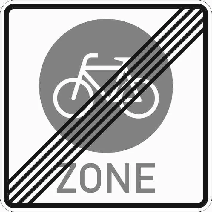 244.4 - Ende Fahrradzone Verkehrsschild