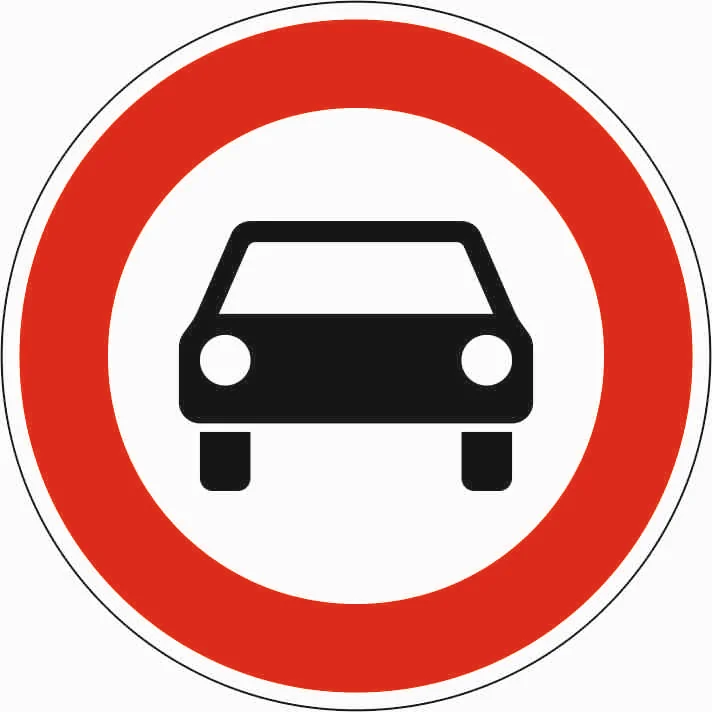 251 - Keine Kraftfahrzeuge Verkehrsschild