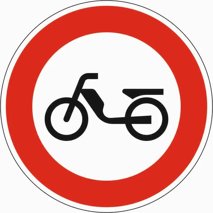 257-50 - Verbot für Mofas Verkehrsschild