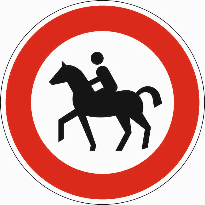 257-51 - Verbot für Reiter Verkehrsschild