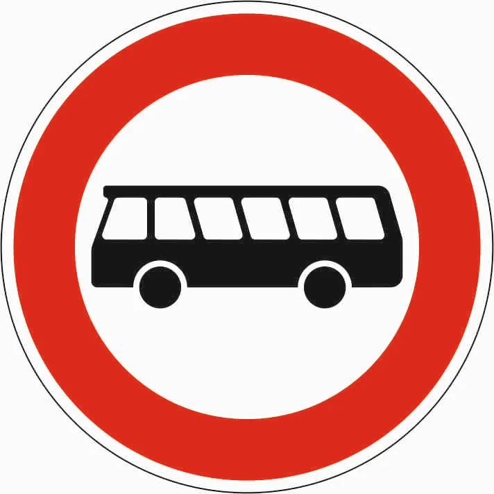 257-54 - Verbot für Omnibusse Verkehrsschild