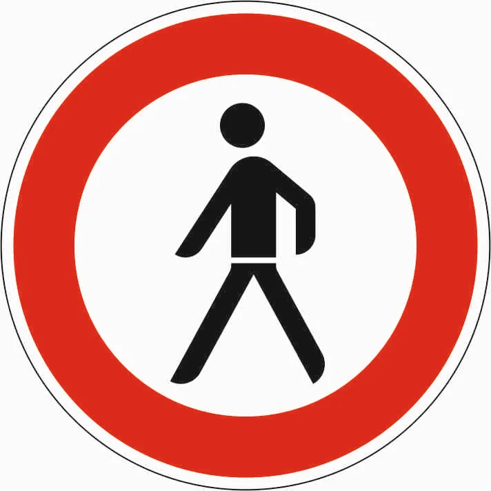 259 - Zakaz dla pieszych znak drogowy