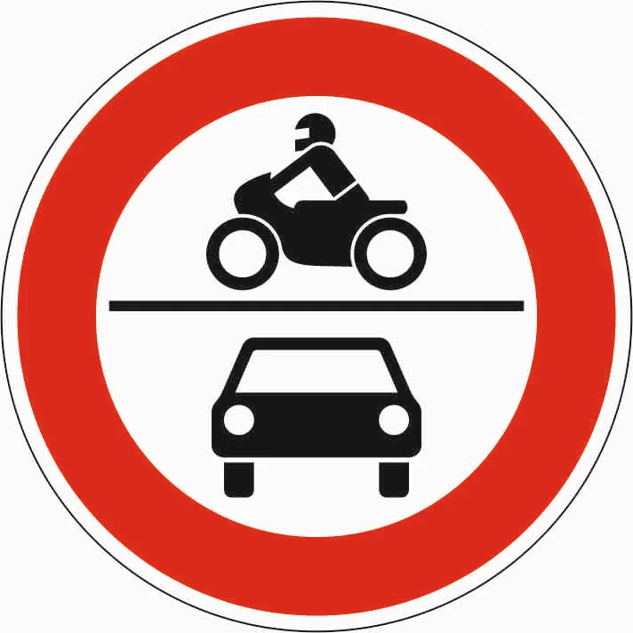 260 - Verbot für Kraftfahrzeuge Verkehrsschild