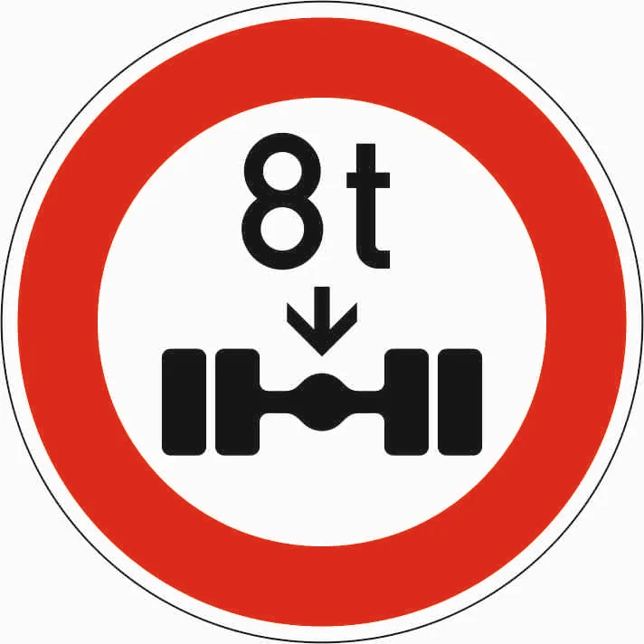 263 - Gerçek Dingil Ağırlığı (Alt numara, sayısal değeri gösterir) trafik işareti