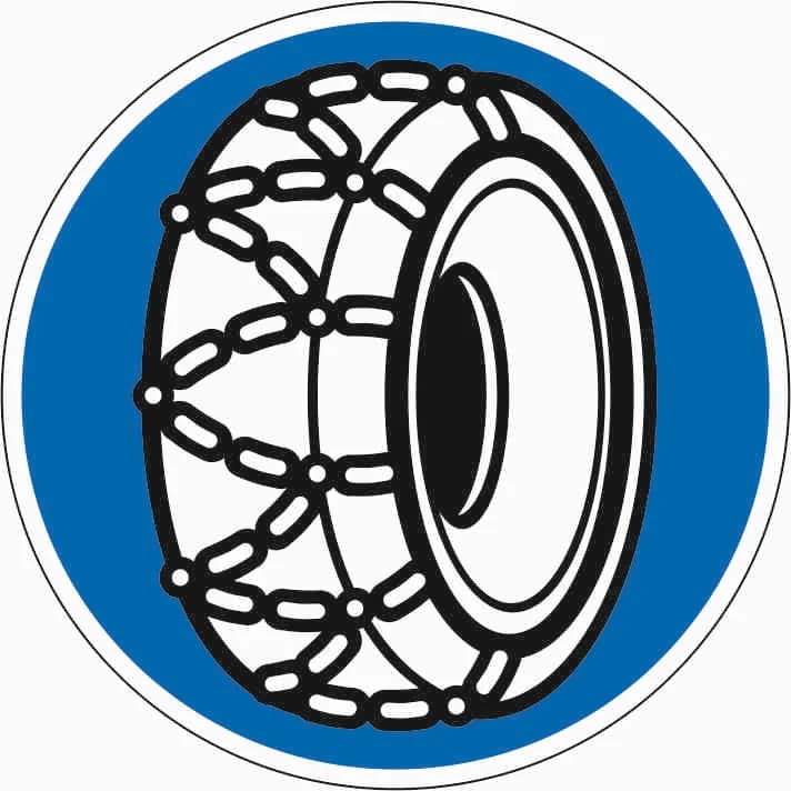 268 - Schneeketten vorgeschrieben Verkehrsschild