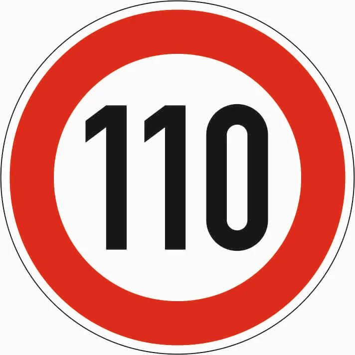 274-110 - Höchstgeschwindigkeit 110 km/h Verkehrsschild