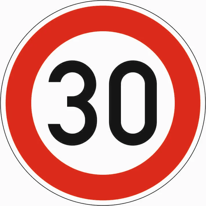 274-30 - Höchstgeschwindigkeit 30 km/h Verkehrsschild