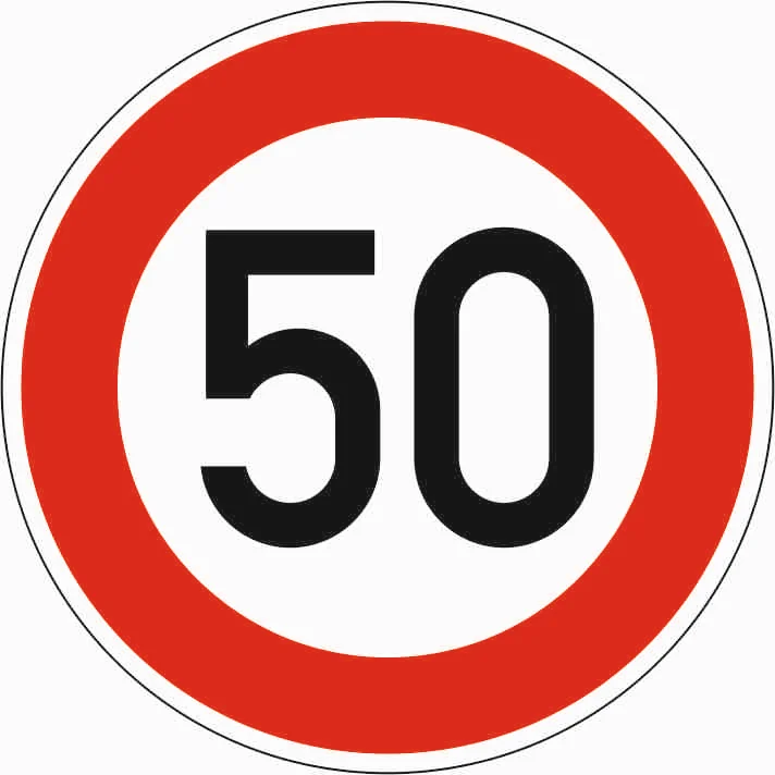 274-50 - Maximalgeschwindigkeit 50 km/h Verkehrsschild