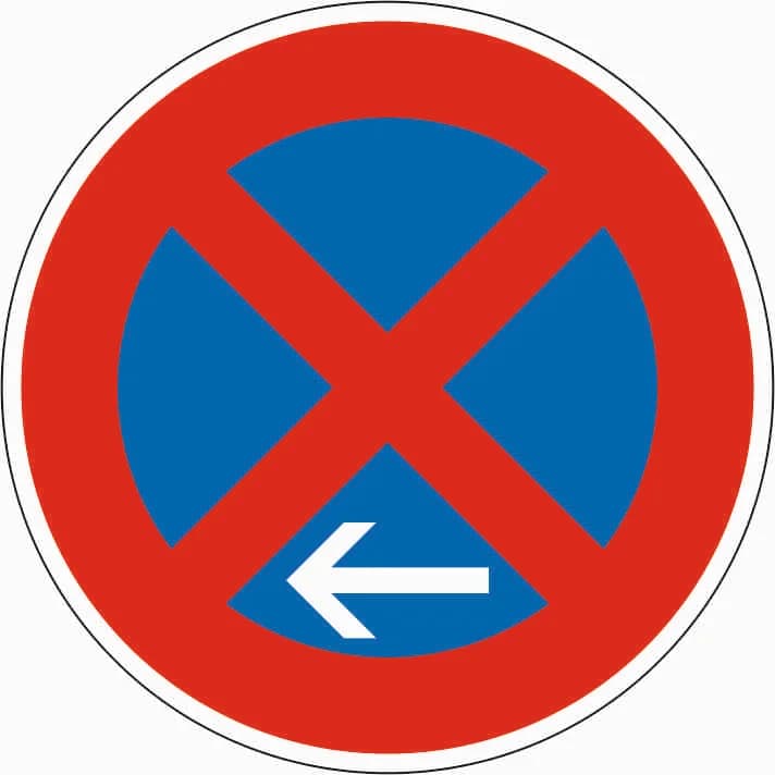 283-11 - Ende des absoluten Halteverbots - Aufstellung links Verkehrsschild