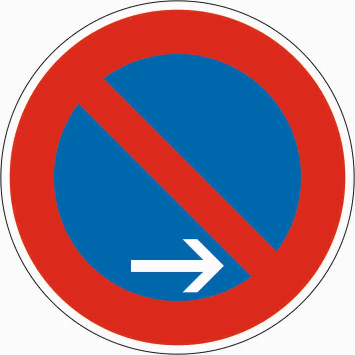 286-20 - Absolutes Halteverbot - Ende - Aufstellung rechts Verkehrsschild