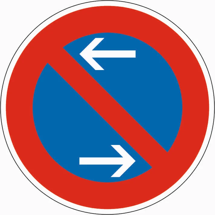 286-30 - Parkverbot – Mitte – Aufstellung rechts Verkehrsschild