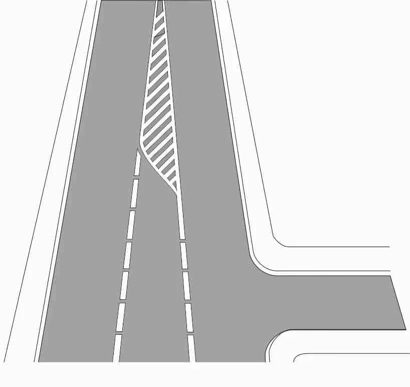 298 - Schraffierte Fläche Verkehrsschild