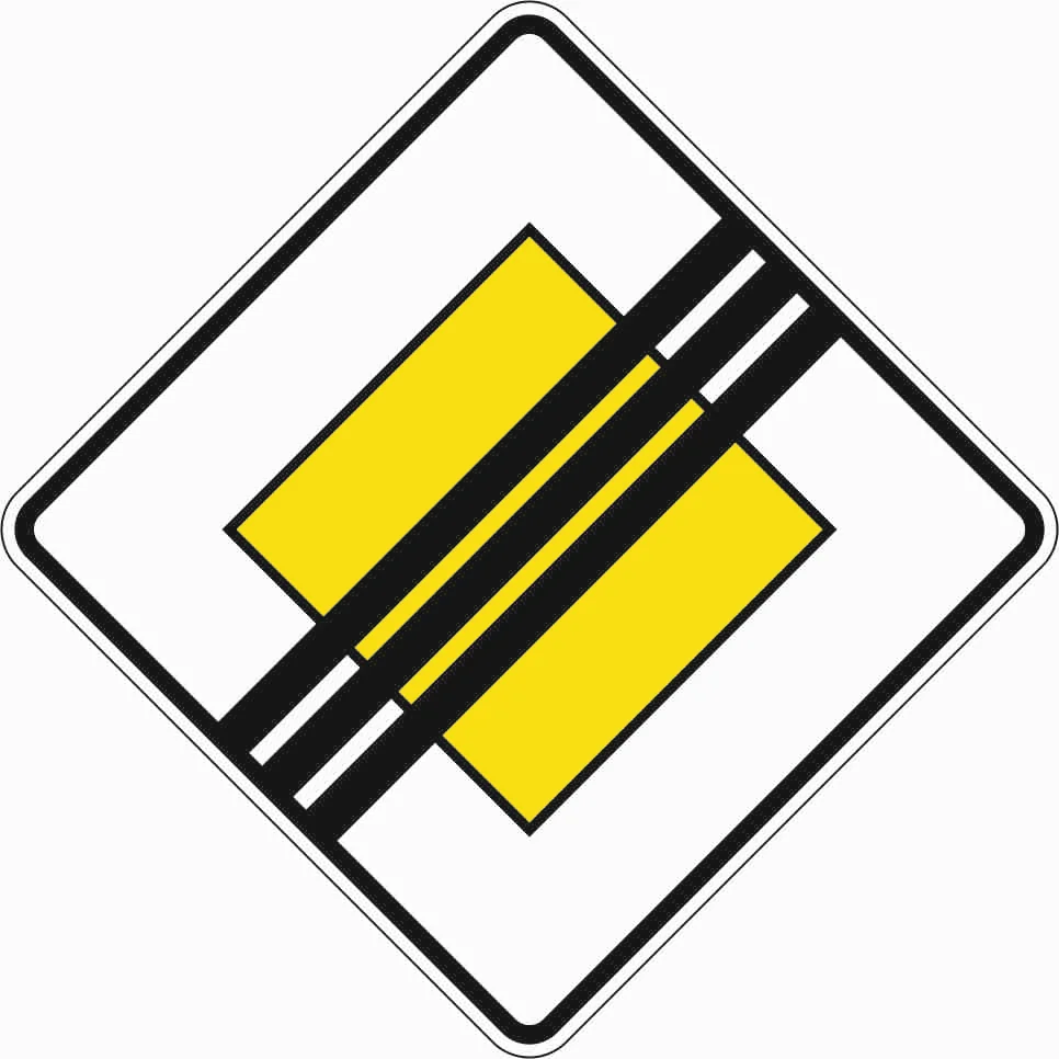 307 - Ende der Vorfahrtstraße road sign