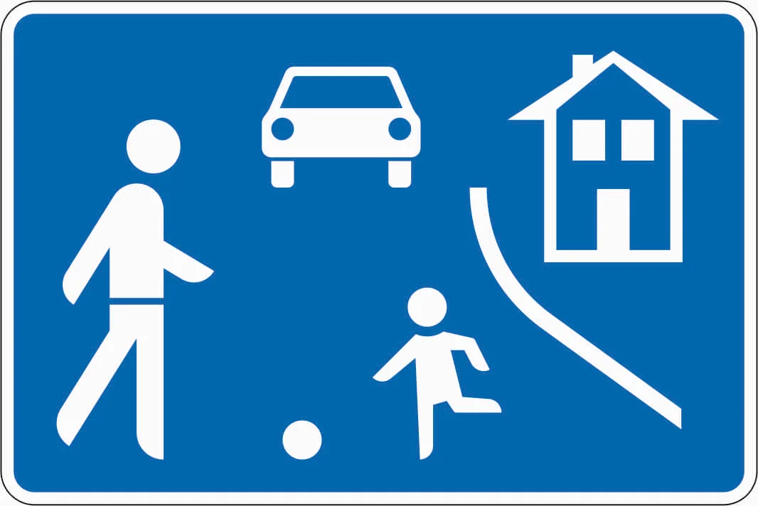 325.1 - Beginn eines verkehrsberuhigten Bereichs Verkehrsschild