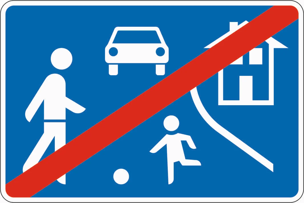 325.2 - Ende des verkehrsberuhigten Bereichs Verkehrsschild