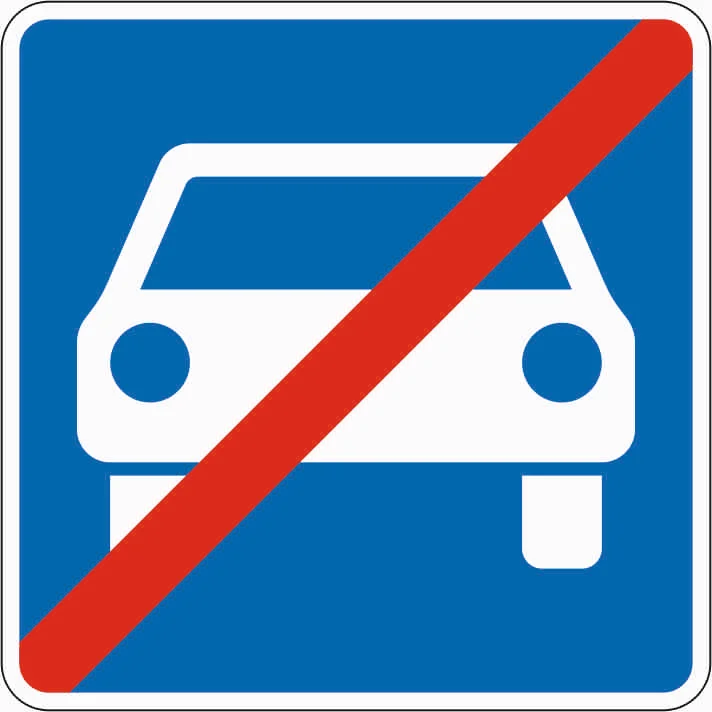 331.2 - Motorlu Yol Sonu road sign