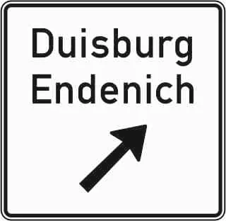 332.1-20 - Ausfahrttafel für andere Straßen außerhalb von Autobahnen – in Weiß Verkehrsschild