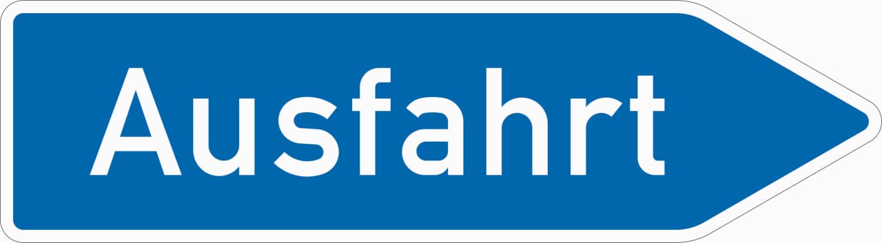 333 - Ausfahrt Autobahn Verkehrsschild