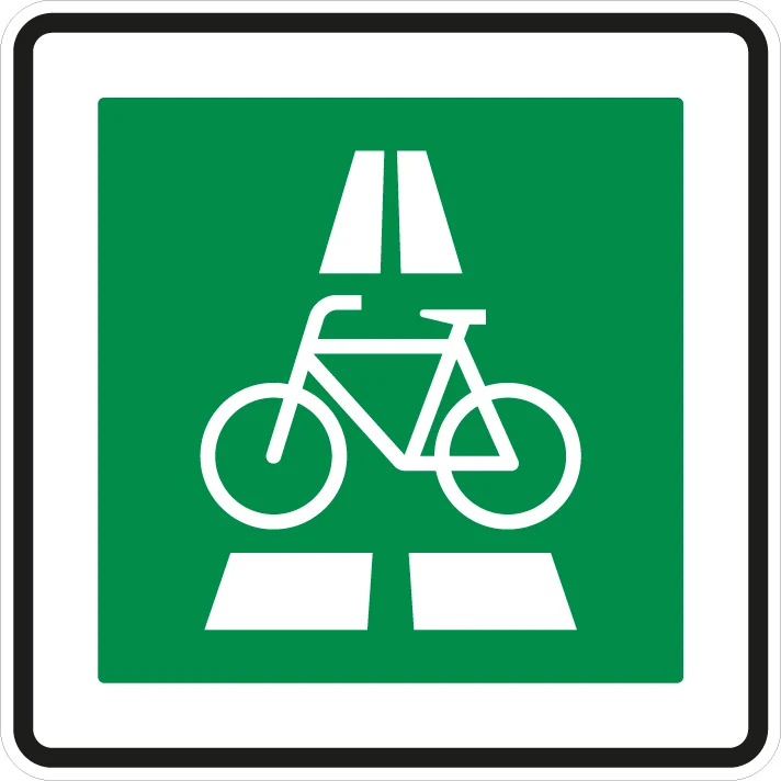 350.1 - Schneller Radweg Verkehrsschild