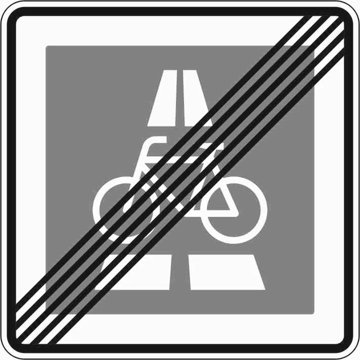 350.2 - Ende von Radschnellwegen Verkehrsschild