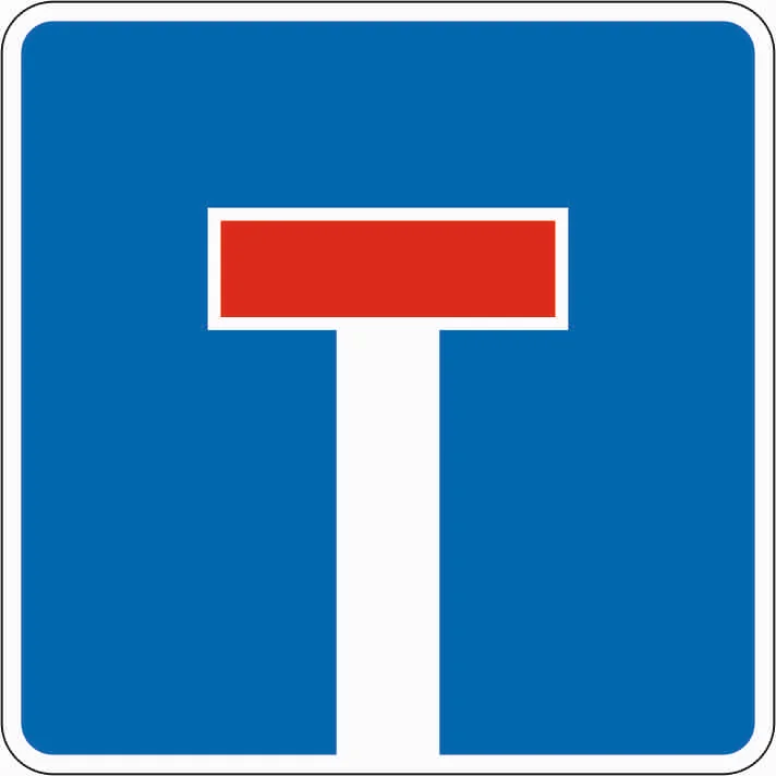 357 - Sackgasse Verkehrsschild