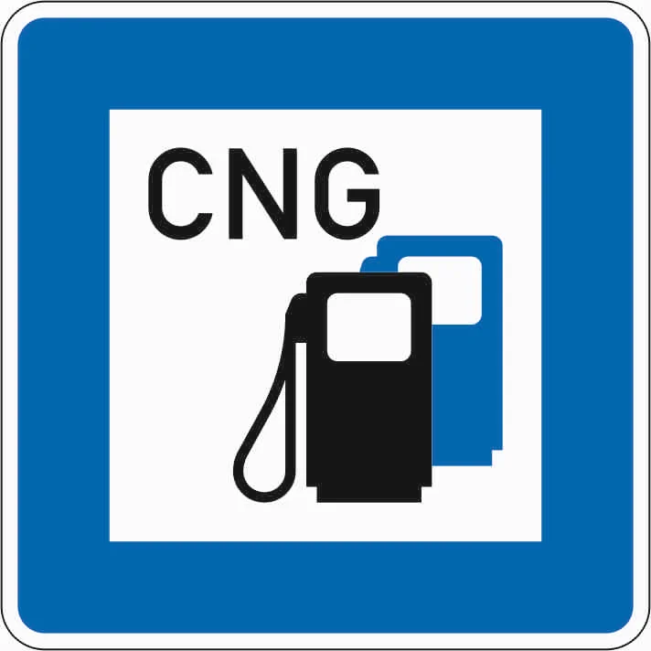 365-54 - Tankstelle mit Erdgas Verkehrsschild