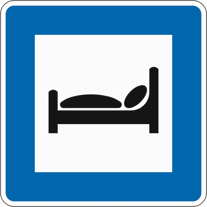 365-55 - Autobahnhotel Verkehrsschild